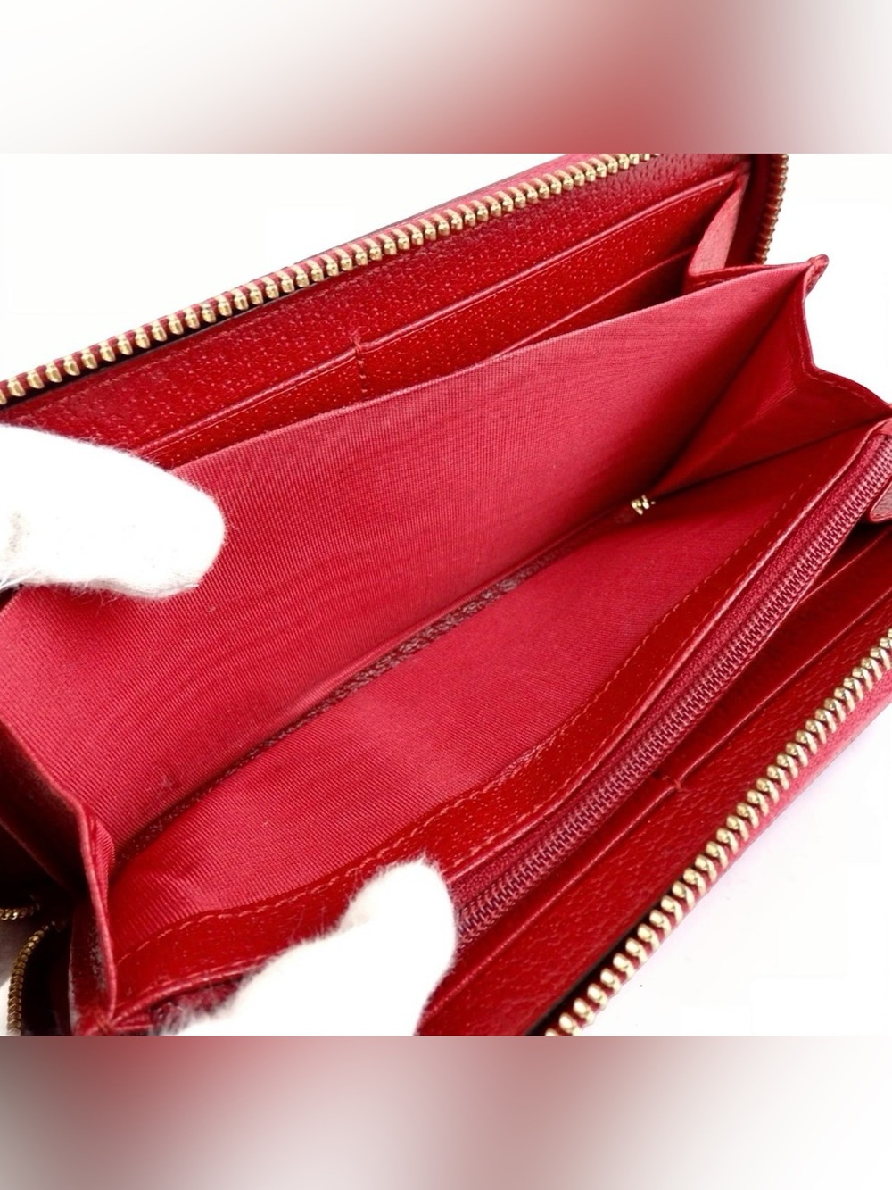 GUCCI Sylvie Stripe Signature Zip Around Wallet 😍❤️🔥 - Picture 13 of 16